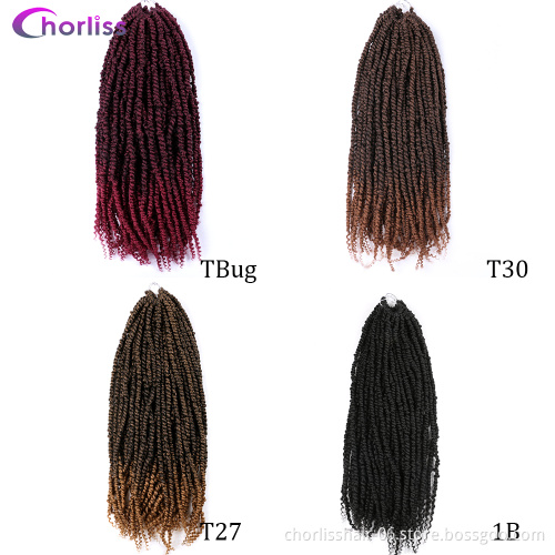18 Inches Ombre Color Passion Twist Crochet Synthetic Braiding Hair Passion Twists Hair Attachment For Braids Extensions